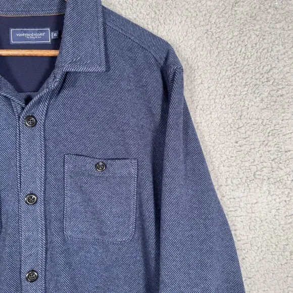 Vineyard Vines Mens XL Blue Calmwater Shirt Jacket Shacket Button Up - Picture 3 of 10